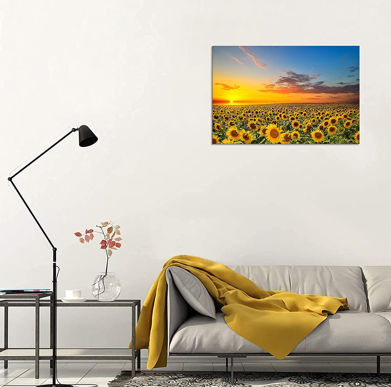 Amazon.co.jp: 風景 ポスター ひまわりの絵 絵画 向日葵 風景画 絵画